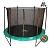 Батут DFC JUMP 12ft складной, сетка, чехол, green (366см)